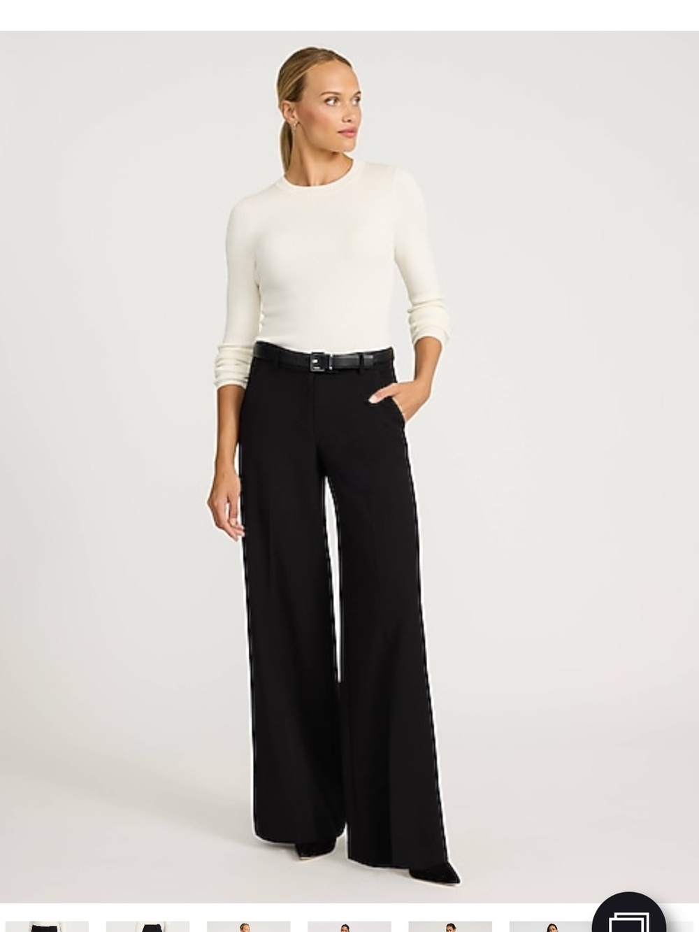 🖤 Express Editor Studio Stretch Twill Mid Rise Wide Leg Pant 14 NWT